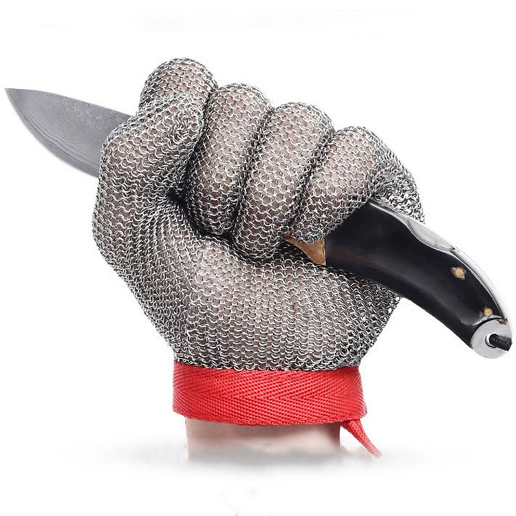 Five fingers stainless steel mesh gloves