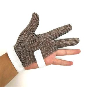 Three fingers stainless steel mesh gloves