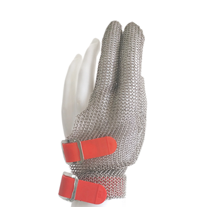Three fingers stainless steel mesh gloves